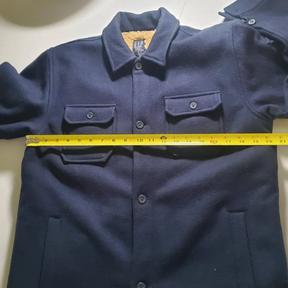 GAP Navy Kids Button-Front Pea Coat